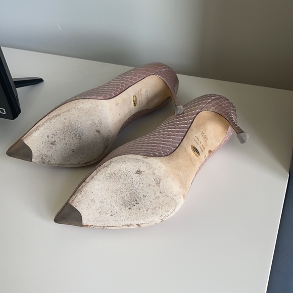 Sergio Rossi Pink Textured Heels - Picture 5 of 11